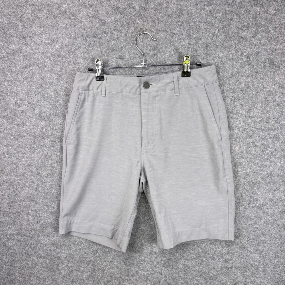 Faherty Brand Mens All Day Shorts Light Gray Heathered Stretch Size 28